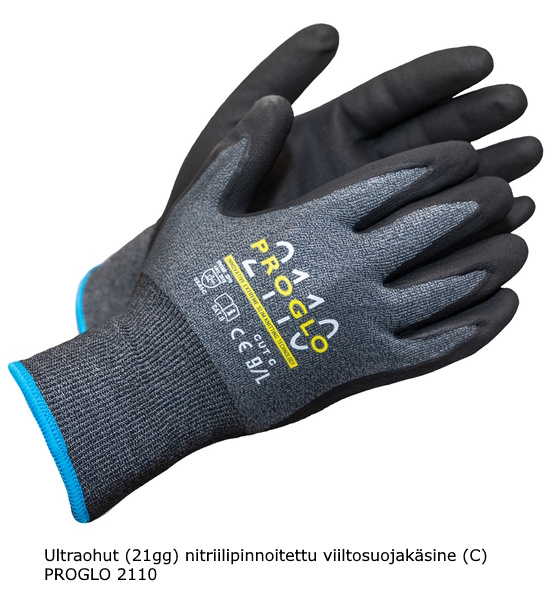 Viiltosuojakäsine (C) nitriilipinnoitettu Ultraohut (21gg)